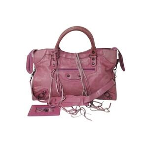 BALENCIAGA The City Handbag Pink Leather Shoulder Bag